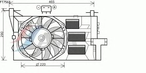 Ventilador, refrigeração do motor FT7563