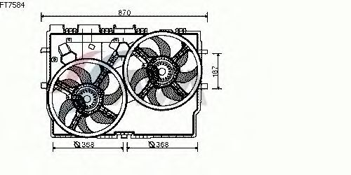 Вентилятор, охлаждение двигателя FT7584