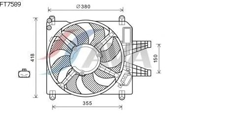 Ventilador, refrigeración del motor FT7589