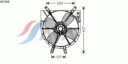Ventilateur, refroidissement du moteur HD7505
