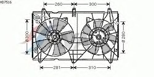 Ventilador, refrigeração do motor HD7516