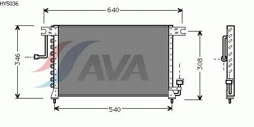 Condensator, airconditioning HY5036