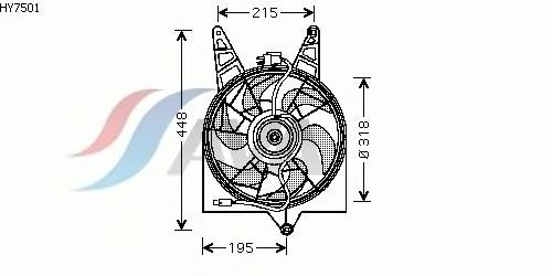 Ventilador, refrigeração do motor HY7501