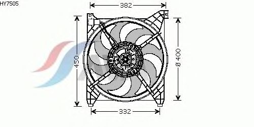 Вентилятор, охлаждение двигателя HY7505