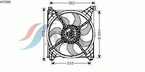 Вентилятор, охлаждение двигателя HY7508