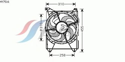 Ventilador, refrigeración del motor HY7516