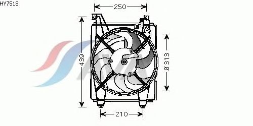 Ventilador, condensador do ar condicionado HY7518