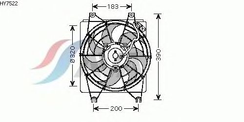 Ventilator, motorkøling HY7522