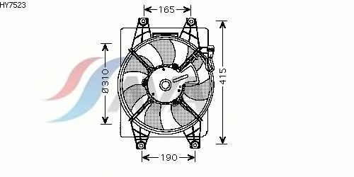 Ventilator, motorkøling HY7523