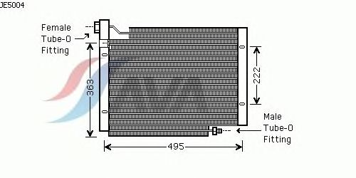 Condensator, airconditioning JE5004