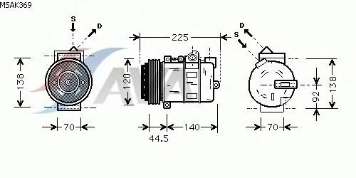 Compressor, ar condicionado MSAK369