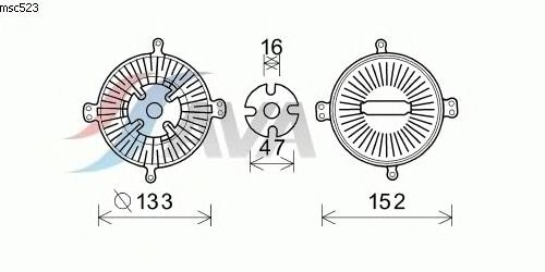 Clutch, radiator fan MSC523