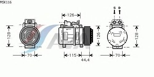 Compressor, ar condicionado MSK116