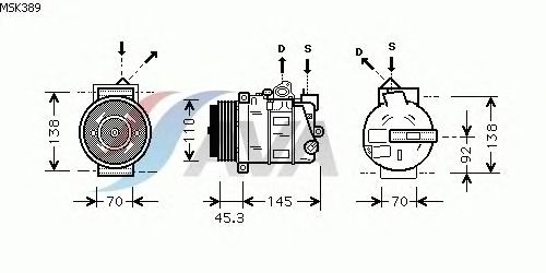 Kompressor, Klimaanlage MSK389