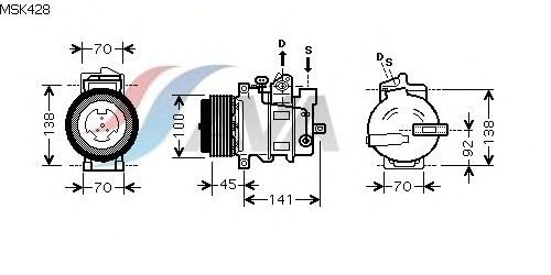 Compressor, ar condicionado MSK428