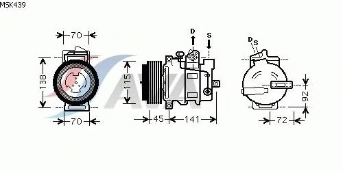 Kompressor, Klimaanlage MSK439