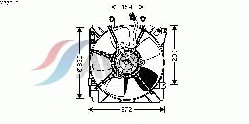 Ventilador, refrigeración del motor MZ7512