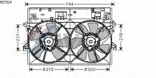 Вентилятор, охлаждение двигателя MZ7524