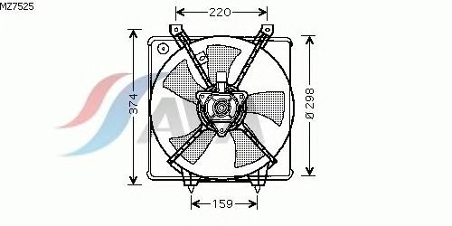 Вентилятор, охлаждение двигателя MZ7525