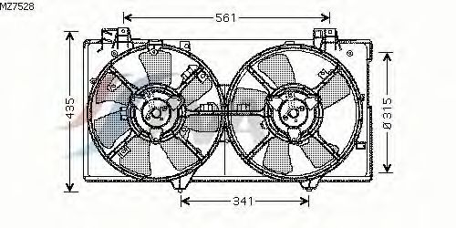 Ventilator, motorkøling MZ7528