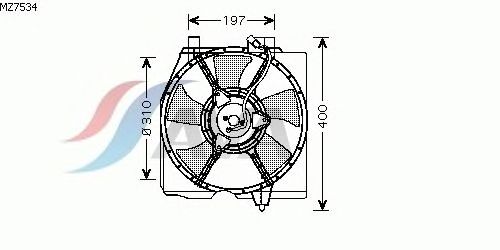 Ventilateur, condenseur de climatisation MZ7534