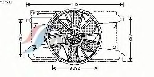 Вентилятор, охлаждение двигателя MZ7538