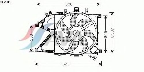 Вентилятор, охлаждение двигателя OL7506