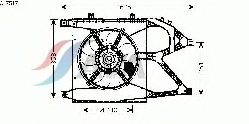 Ventilador, refrigeración del motor OL7517
