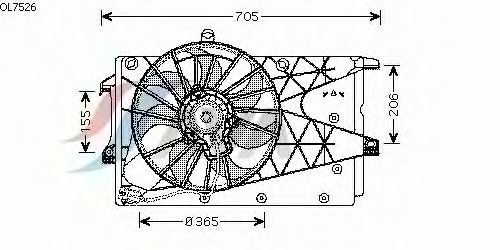 Ventilateur, refroidissement du moteur OL7526