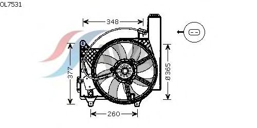 Ventilateur, refroidissement du moteur OL7531