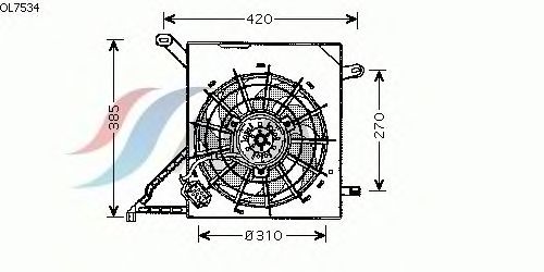 Ventilador, refrigeración del motor OL7534