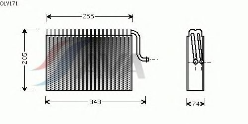 Evaporateur climatisation OLV171