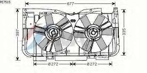 Вентилятор, охлаждение двигателя PE7515