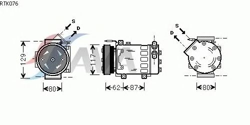 Compressor, ar condicionado RTK076