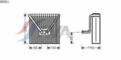 Evaporateur climatisation SAV011