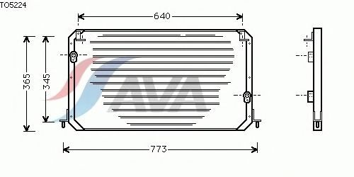 Condenser, air conditioning TO5224