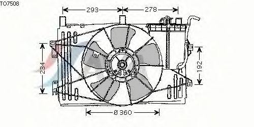 Вентилятор, охлаждение двигателя TO7508