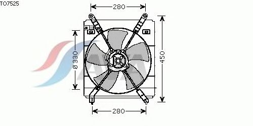 Ventilador, refrigeração do motor TO7525