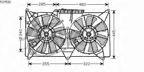 Fan, radiator TO7532