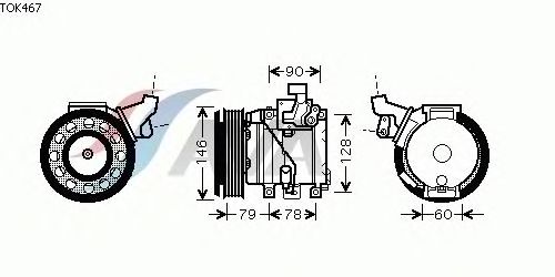 Kompressori, ilmastointilaite TOK467