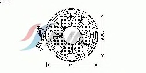 Вентилятор, охлаждение двигателя VO7501