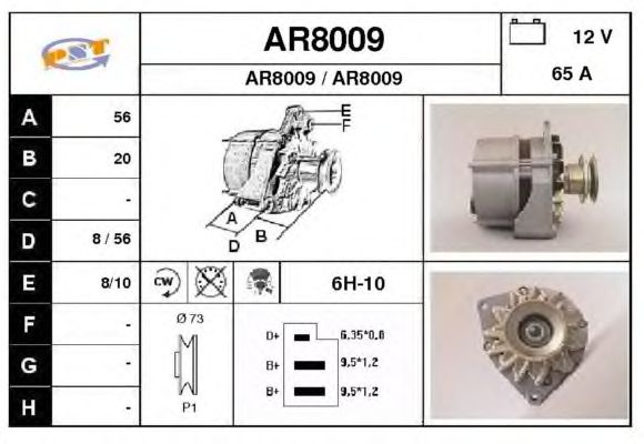 Dynamo / Alternator AR8009