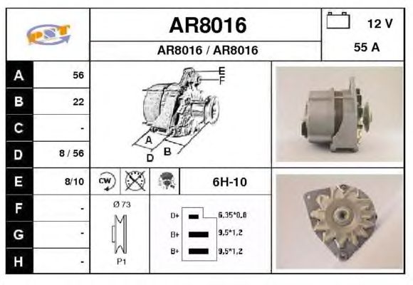 Alternator AR8016