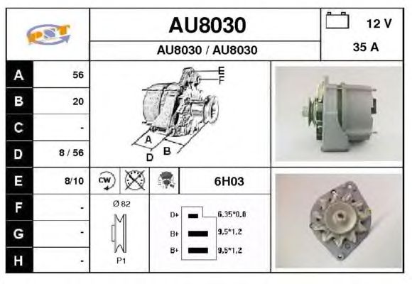 Alternator AU8030