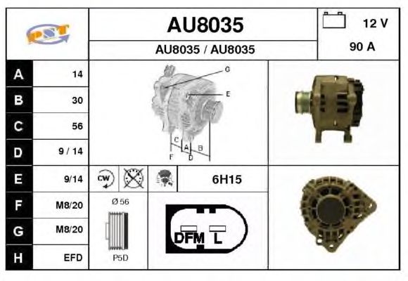 Alternator AU8035