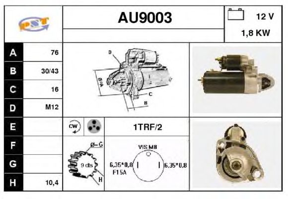 Startmotor AU9003