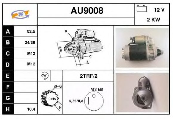 Startmotor AU9008
