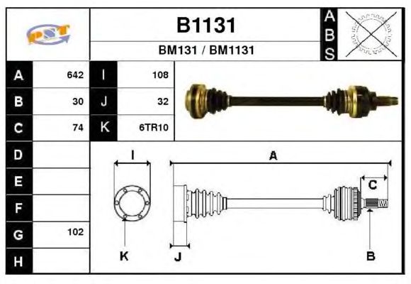Arbre de transmission B1131