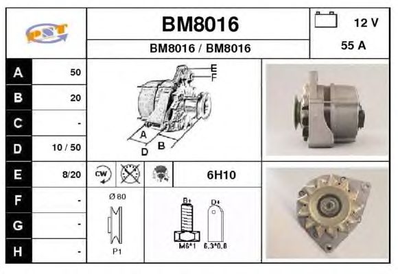 Dynamo / Alternator BM8016