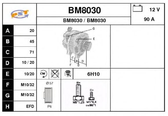 Dynamo / Alternator BM8030